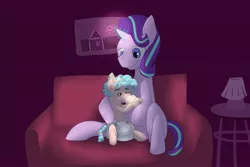 Size: 3000x2000 | Tagged: suggestive, artist:l3lackout, derpibooru import, cozy glow, starlight glimmer, pegasus, pony, unicorn, a better ending for cozy, commission, diaper, diaper fetish, empathy cocoa, female, fetish, filly, mare