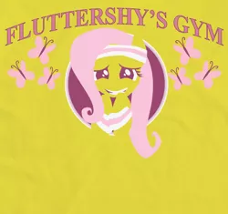 Size: 1113x1045 | Tagged: safe, artist:samoht-lion, derpibooru import, fluttershy, butterfly, pegasus, pony, bust, female, grin, headband, mare, smiling, t shirt design, text