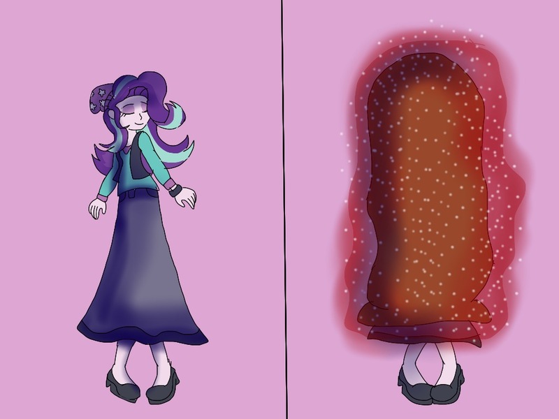 Size: 1024x768 | Tagged: safe, artist:artsymlp12, derpibooru import, starlight glimmer, equestria girls, bagged, clothes, comic, long skirt, skirt, solo