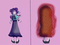 Size: 1024x768 | Tagged: safe, artist:artsymlp12, derpibooru import, starlight glimmer, equestria girls, bagged, clothes, comic, long skirt, skirt, solo