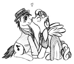 Size: 2582x2218 | Tagged: safe, artist:geminishadows, derpibooru import, ponified, pony, kissing, the music man