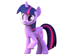 Size: 1400x1080 | Tagged: safe, artist:theadorableoshawott, derpibooru import, twilight sparkle, twilight sparkle (alicorn), alicorn, pony, 3d, simple background, smiling, solo, transparent background