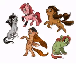 Size: 900x755 | Tagged: safe, artist:willowwaves, derpibooru import, oc, ponified, earth pony, pegasus, pony, unicorn, hunchback of notre dame, quasimodo