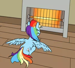 Size: 934x850 | Tagged: safe, artist:anonymous, derpibooru import, rainbow dash, ponified, pegasus, pony, /mlp/, drawthread, heater, looking away, ponified animal photo, radiator, request, requested art, solo, space heater