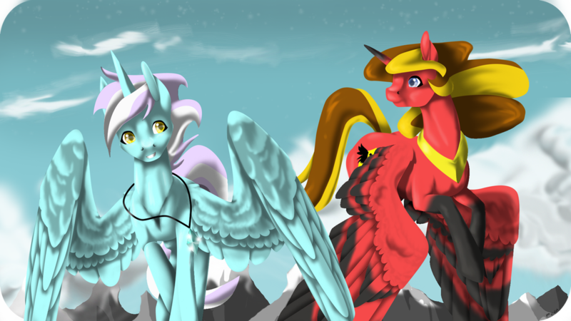 Size: 1024x576 | Tagged: safe, artist:oneiria-fylakas, derpibooru import, oc, oc:wind blade, alicorn, pony, female, mare