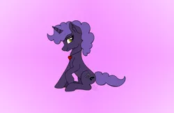 Size: 2486x1609 | Tagged: safe, artist:nightwind-arts, derpibooru import, oc, unofficial characters only, pony, unicorn, ear fluff, horn, jewelry, necklace, poofy mane, simple background, sitting, smiling, unicorn oc