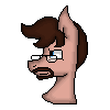 Size: 100x100 | Tagged: safe, artist:hunterthewastelander, derpibooru import, oc, unofficial characters only, earth pony, pony, beard, bust, earth pony oc, facial hair, glasses, male, pixel art, simple background, solo, stallion, transparent background