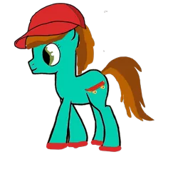 Size: 3072x3053 | Tagged: safe, artist:magicponixtutu, artist:theliondemon-kaimra, derpibooru import, ponified, earth pony, pony, base used, baseball cap, cap, crossover, hat, huckleberry pie, male, simple background, solo, stallion, strawberry shortcake, transparent background