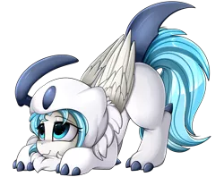 Size: 3030x2400 | Tagged: safe, artist:pridark, derpibooru import, oc, oc:lesa castle, unofficial characters only, absol, pony, adorable face, clothes, commission, costume, crossover, cute, daaaaaaaaaaaw, high res, nintendo, ocbetes, pokémon, simple background, solo, transparent background