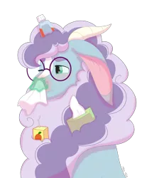 Size: 800x1000 | Tagged: artist:itstechtock, derpibooru import, draconequus, glasses, juice, juice box, magic, nose blowing, oc, oc:tech tock, safe, simple background, solo, tissue box, transparent background