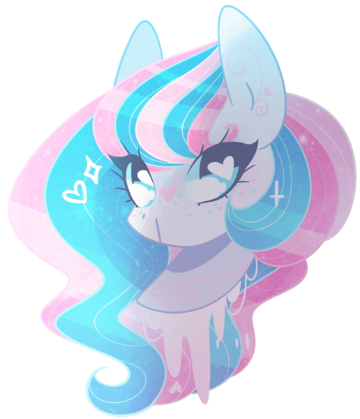 Size: 927x1077 | Tagged: safe, artist:euphoriapony, derpibooru import, star catcher, pony, g3, heart eyes, simple background, solo, transparent background, wingding eyes