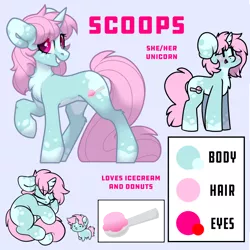 Size: 1024x1024 | Tagged: safe, artist:spoopygander, derpibooru import, edit, oc, oc:scoops, unofficial characters only, pony, unicorn, blushing, chibi, cute, female, freckles, happy, horn, mare, markings, raised hoof, sleeping, smiling, unicorn oc