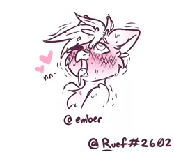 Size: 3436x3000 | Tagged: suggestive, artist:ruef, derpibooru import, oc, oc:ember burd, unofficial characters only, gryphon, ahegao, beak, blushing, blushing profusely, bust, drool, eared griffon, female, griffon oc, motion lines, one eye closed, open beak, open mouth, shivering, sketch, solo, solo female, tongue out
