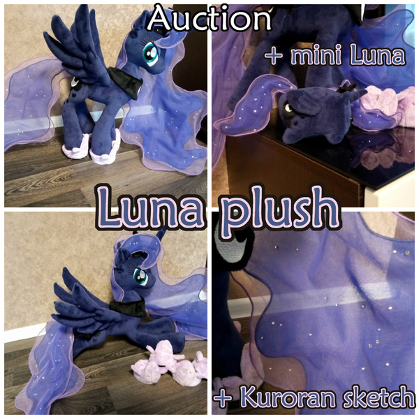 Size: 2000x2000 | Tagged: alicorn, artist:kuroran, derpibooru import, irl, photo, plushie, princess luna, safe, solo