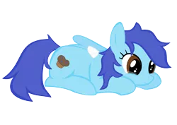 Size: 2923x2067 | Tagged: safe, artist:oceanbreezebrony, derpibooru import, oc, oc:blueberry muffin, pegasus, pony, amputee, bandage, crying, high res, missing limb, one winged pegasus, prone, solo, stump