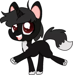 Size: 671x688 | Tagged: safe, artist:nootaz, derpibooru import, oc, oc:dog whisperer, unofficial characters only, pony, unicorn, my little pony: pony life, cute, happy, looking at you, male, open mouth, ponysona, simple background, smiling, smiling at you, solo, stallion, transparent background, unshorn fetlocks