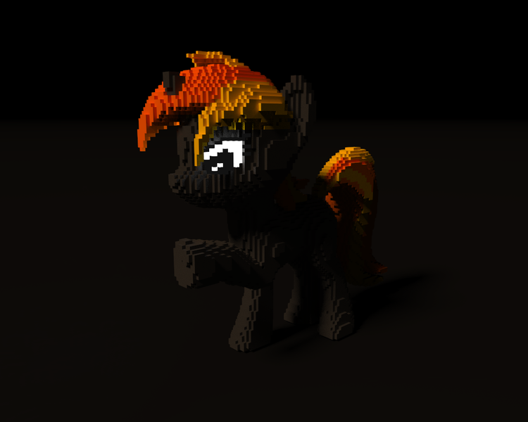 Size: 1070x856 | Tagged: safe, artist:apple joy, derpibooru import, oc, unofficial characters only, pony, unicorn, male, solo, voxel art