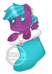 Size: 350x500 | Tagged: safe, artist:thanhvy15599, derpibooru import, oc, oc:starfly, unofficial characters only, pegasus, pony, blue eyes, blue hair, chibi, commission, heart eyes, jewelry, male, necklace, pegasus oc, purple, simple background, sock, solo, transparent background, wingding eyes, wings, ych result, your character here