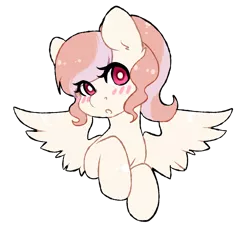 Size: 1608x1472 | Tagged: safe, artist:pomrawr, derpibooru import, oc, unofficial characters only, pegasus, pony, blushing, pegasus oc, simple background, solo, spread wings, transparent background, wings