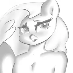 Size: 2000x2000 | Tagged: safe, artist:b88n00, derpibooru import, fluttershy, pegasus, pony, grayscale, monochrome, palindrome get, solo