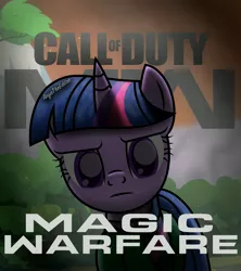 Size: 1920x2160 | Tagged: alicorn, artist:aryatheeditor, call of duty, crossover, dark, derpibooru import, digital art, geode of telekinesis, light, magical geodes, photo, safe, serious, serious face, solo, twilight sparkle, twilight sparkle (alicorn)