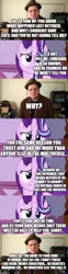 Size: 500x2003 | Tagged: safe, derpibooru import, edit, edited screencap, editor:lord you know who, screencap, starlight glimmer, pony, atop the fourth wall, christmas, comic, fanfic art, hearth's warming eve, holiday, linkara, screencap comic