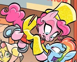 Size: 441x356 | Tagged: safe, artist:jay fosgitt, derpibooru import, idw, pinkie pie, earth pony, pony, spoiler:comic, spoiler:comicffomnibus2, clothes, columbia, costume, rocky horror picture show