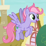 Size: 185x185 | Tagged: safe, derpibooru import, screencap, lavender lily, pegasus, pony, the last problem, background pony, cropped, female, flying, mare