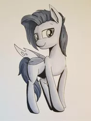 Size: 774x1032 | Tagged: safe, artist:ilicksunshine, derpibooru import, oc, oc:faulty, unofficial characters only, pony, changeling wings, inktober, inktober 2019, solo, traditional art, wings