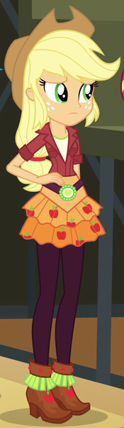 Size: 253x868 | Tagged: safe, derpibooru import, screencap, applejack, equestria girls, friendship games, cropped, solo