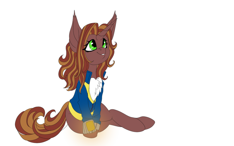 Size: 1920x1200 | Tagged: safe, artist:brainiac, derpibooru import, oc, oc:molasses candy, earth pony, pony, 2020 community collab, derpibooru community collaboration, fallout equestria: scoundrels, female, simple background, solo, transparent background