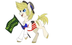 Size: 1920x1200 | Tagged: safe, artist:brainiac, derpibooru import, oc, oc:haymaker, earth pony, pony, 2020 community collab, derpibooru community collaboration, simple background, solo, transparent background, wasteland wailers