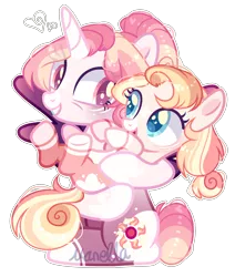 Size: 2208x2604 | Tagged: safe, artist:manella-art, derpibooru import, oc, oc:fire planet, oc:sunny moonlight, unofficial characters only, earth pony, pony, unicorn, base used, blank flank, female, filly, magical lesbian spawn, mare, mother and child, mother and daughter, offspring, offspring's offspring, parent:oc:fire burst, parent:oc:sunny moonlight, parent:rainbow dash, parent:twilight sparkle, parents:oc x oc, parents:twidash, simple background, transparent background