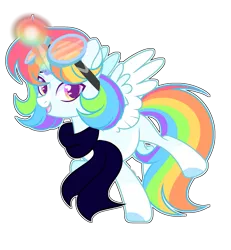 Size: 1920x2075 | Tagged: safe, artist:nighty-drawz, derpibooru import, oc, oc:water star, alicorn, pony, base used, clothes, goggles, magic, male, scarf, simple background, solo, stallion, transparent background