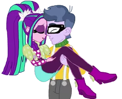 Size: 2008x1638 | Tagged: safe, artist:fernandash, artist:ktd1993, derpibooru import, aria blaze, microchips, equestria girls, ariachips, bridal carry, carrying, female, male, pigtails, shipping, straight, twintails