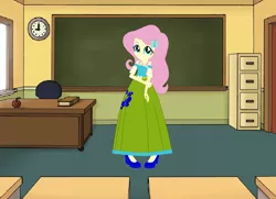 Size: 1072x776 | Tagged: safe, artist:starman1999, derpibooru import, fluttershy, equestria girls, base used, clothes, long skirt, skirt, solo