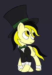 Size: 2522x3648 | Tagged: safe, artist:ahorseofcourse, derpibooru import, oc, oc:leslie fair, unofficial characters only, pony, bowtie, clothes, female, hat, mare, solo, suit, top hat