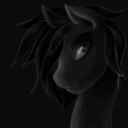 Size: 4096x4096 | Tagged: safe, artist:shanadessaint, derpibooru import, pony, black, black and white, black background, bust, dark, grayscale, monochrome, plava, portrait, simple background, solo