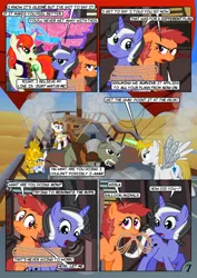 Size: 752x1063 | Tagged: safe, artist:christhes, derpibooru import, oc, oc:gracenote, oc:jade mare, oc:maple leaf, ponified, alicorn, earth pony, pegasus, pony, unicorn, butt, c-3po, comic, disguise, disguised changeling, droid, female, levitation, luke skywalker, magic, mare, peril, petrification, plot, princess leia, r2-d2, rope, star mares, star wars, telekinesis, tied up