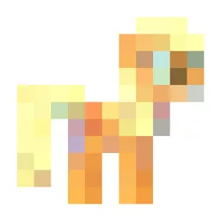 Size: 325x325 | Tagged: safe, derpibooru import, applejack, earth pony, pony, needs more pixels, pixel art, simple background, white background