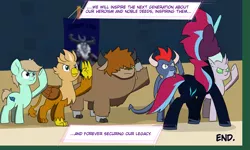 Size: 4287x2579 | Tagged: safe, artist:chedx, derpibooru import, storm king, tempest shadow, changeling, dragon, gryphon, pony, unicorn, yak, comic:kingdom fall, my little pony: the movie, artificial horn, cadets, cloven hooves, crystal of light, female, fort ponyville, general tempest shadow, indoctrinated, male, mare, propaganda, salute, storm army, storm kingdom cadet academy