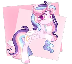 Size: 1013x900 | Tagged: safe, artist:jisootheartist, derpibooru import, oc, oc:celestial moon, unofficial characters only, alicorn, pony, alicorn oc, base used, colored hooves, female, hoof on chin, horn, magical lesbian spawn, multicolored hair, offspring, parent:rainbow dash, parent:twilight sparkle, parents:twidash, rainbow hair, solo, wings