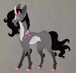 Size: 1733x1661 | Tagged: safe, artist:nightshade2004, derpibooru import, oc, oc:alastor, pony, unicorn, male, offspring, parent:fluttershy, parent:king sombra, parents:sombrashy, solo, stallion