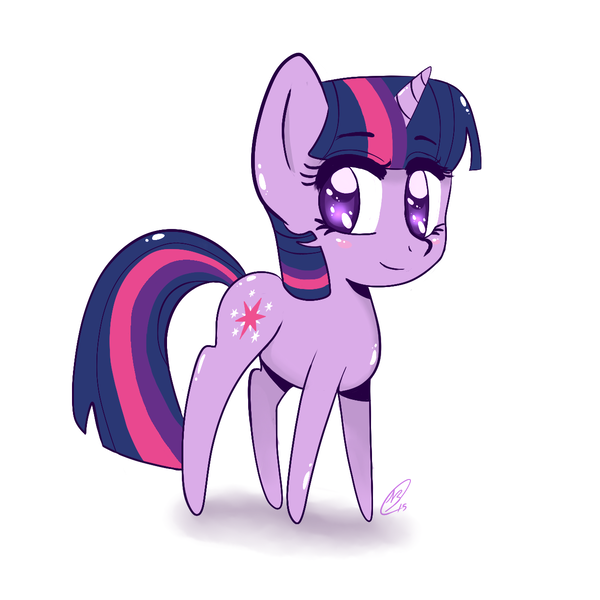 Size: 1250x1250 | Tagged: safe, artist:sweetsismagic, derpibooru import, twilight sparkle, pony, unicorn, cute, female, mare, simple background, solo, twiabetes, unicorn twilight, white background