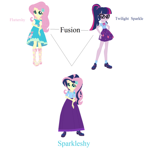 Size: 1276x1325 | Tagged: safe, artist:starman1999, derpibooru import, fluttershy, sci-twi, twilight sparkle, equestria girls, base used, clothes, fusion, long skirt, skirt