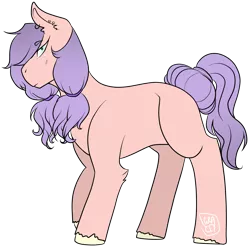 Size: 3000x3000 | Tagged: safe, artist:graceysworld, derpibooru import, oc, oc:ruby apple, earth pony, pony, blank flank, female, mare, offspring, parent:big macintosh, parent:rarity, parents:rarimac, simple background, solo, transparent background