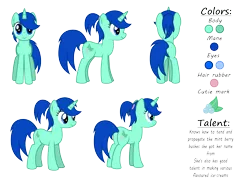 Size: 9500x7000 | Tagged: safe, artist:northernthestar, derpibooru import, oc, oc:mint berry, pony, unicorn, absurd resolution, female, mare, reference sheet, simple background, solo, transparent background