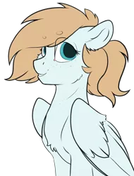 Size: 2656x3500 | Tagged: safe, artist:cold blight, derpibooru import, oc, oc:cold blight, unofficial characters only, pegasus, pony, beanbrows, ear freckles, eyebrows, floppy ears, freckles, neck freckles, simple background, smiling, solo, transparent background, wings