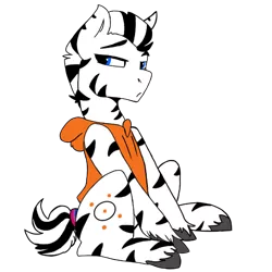 Size: 800x800 | Tagged: artist:modularpon, clothes, derpibooru import, hoodie, male, oc, oc:zeke, safe, simple background, stallion, tail band, transparent background, unofficial characters only, zebra, zebra oc