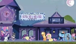 Size: 1231x712 | Tagged: 2021, a canterlot wedding, applejack, countdown, derpibooru import, fluttershy, mane seven, mane six, my little pony: the movie (2020), pinkie pie, ponyclock, rainbow dash, rarity, safe, spike, testing testing 1-2-3, twilight sparkle